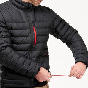 <b>Men's</b> Thin Hooded <b>Puffer</b> <b>Jacket</b> Oversized Down Made of Polyester - Product Image 4