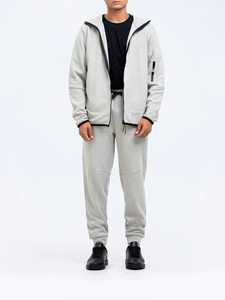 Conjunto deportivo de dos piezas para hombre, sudadera y pantalones de tela transpirable de secado rápido para gimnasio, entrenamiento, correr o viajar. - Product Image 5