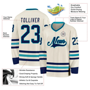 Customized High Quality Sublimation Ice Hockey Jersey Short Sleeve Breathable Premium Game Wear Wholesale OEM - Product Image 2