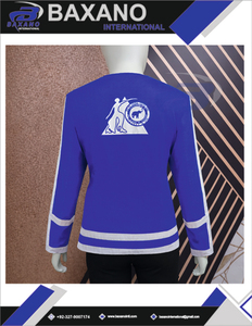 Delta |   Sigma |   Chaqueta de Sarga de Algodón Nalia de la Hermandad Theta para Mujer, Ropa Exterior Blanca y Azul Rey, Chaqueta de la Hermandad DST - Product Image 6