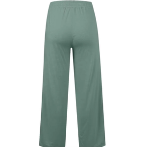 Pantalon évasé taille haute vert sauge 2026 pour femme, coupe large, en jersey extensible, pour yoga et détente, doux, respirant, tenue décontractée - Product Image 5