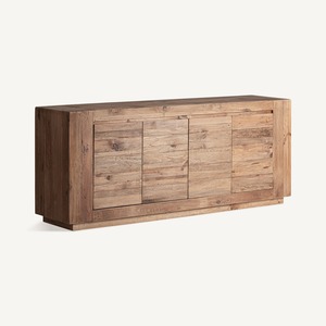 Buffet moderne rustique en bois massif, meuble de rangement minimaliste pour salle à manger, hôtel et villa - Product Image 3