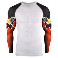 Toutes tailles, manches longues, respirant, anti-UV, anti-bactérien, écologique, séchage rapide, personnalisable, polyester/spandex, rashguards pour hommes