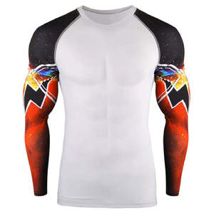 Toutes tailles, manches longues, respirant, anti-UV, anti-bactérien, écologique, séchage rapide, personnalisable, polyester/spandex, rashguards pour hommes - Product Image 5