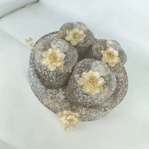 กระปุกเรซิ่นอีพ็อกซี่ทำมือพร้อมฝาปิด สำหรับใส่เครื่องประดับ ขนม ของใช้ในครัว กล่องจัดระเบียบเครื่องสำอาง และของตกแต่งบ้าน - Product Image 1