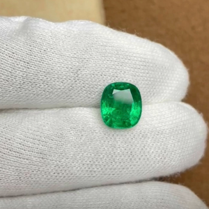 Genuine Natural Zambian Emerald <b>Cushion</b> Cut Loose Gemstone for Jewelry Making Supply - Product Image 1
