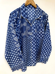 Ensemble de pyjama pour femmes Naaz Textile à imprimé animal, ensemble de chemises de nuit décontractées d'été, vêtements de détente et de sommeil 100% coton - Product Image 4