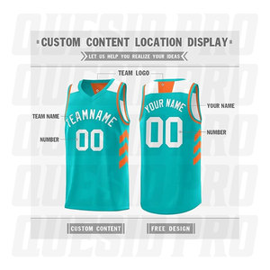 Uniformes de basket-ball unisexes, coupe athlétique, 100% polyester, séchage rapide, sans manches, noms et numéros d'équipe personnalisés, toutes saisons - Product Image 4
