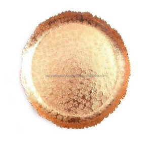 Bandeja de servicio redonda de metal, color rojo esmaltado, impreso - Product Image 2