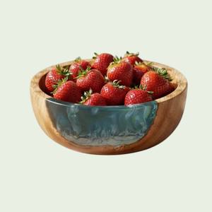 Bol de service écologique en bois d'acacia/mangue de qualité supérieure pour salade, fruits, pâtes - Grand bol profond pour la maison et la restauration - Product Image 4