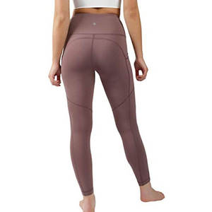 Leggings respirants pour femmes, taille mi-haute, coupe ajustée, couleur unie, couleur personnalisable, extensibles, poids du tissu 180g - Product Image 6