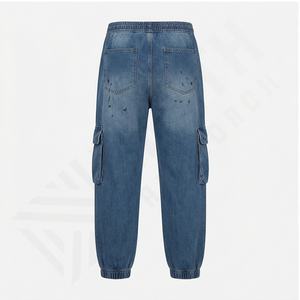 Joggers de pierna recta con cordón para hombre, pantalones negros holgados de gran tamaño con cremallera, parte inferior abierta, pantalones holgados de poliéster de nailon, pantalones de invierno para hombre - Product Image 3