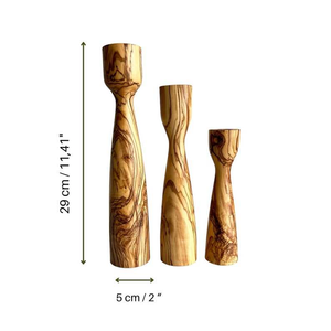 Porte-bougie rond en bois de haute qualité au design minimaliste avec impression en relief pour la Saint-Valentin et la décoration intérieure - Product Image 3