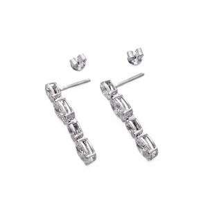 10K 14K 18K Solid Gold Oval Lab Grown <b>Diamond</b> Drop <b>Earrings</b> IGI Certified Wedding Long Stud <b>Earrings</b> Four Stone <b>Diamond</b> <b>Earrings</b> - Product Image 4