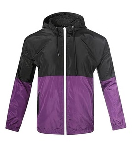Custom Logo Men's Plus-Size <b>Summer</b> Casual Windbreaker <b>Jackets</b> <b>Lightweight</b> Breathable Waterproof Zipper Hoodies Thin Style - Product Image 1
