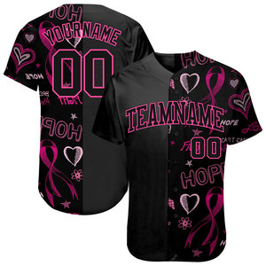 Maillots de baseball imprimés respirants de bonne qualité, design 100% polyester, col en V, chemises et hauts pour hommes grandes tailles, séchage rapide - Product Image 4