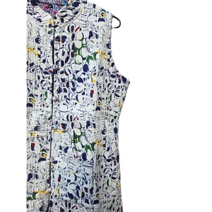 Chaqueta sin Mangas Reversible Acolchada de Algodón Vintage Hecha a Mano en India, Ecológica, para Mujer, Diseño Único, Estampado Vibrante, Lino - Product Image 3