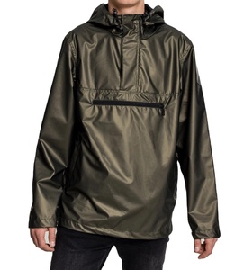 Chaqueta Cortavientos Clásica para Hombre, Ligera, con Capucha, Impermeable, a Prueba de Lluvia, con Logotipo Frontal - Product Image 1