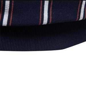 Camiseta de Manga Corta de Algodón Tejido para Hombre, con Cierre, Corte Regular, Anti-Pilling, con Ribete Azul, Blanco y Rojo - Product Image 3