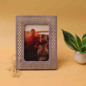 Elegant Brown & <b>Gold</b> Marble Photo <b>Frame</b> Luxury Natural Stone Picture <b>Frame</b> for Home Decor, Office & Gift Use - Product Image 2