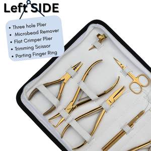 Kit d'outils professionnels pour extensions de cheveux en acier inoxydable de qualité chirurgicale, pince à sertir plate en acier inoxydable de qualité chirurgicale - Product Image 5