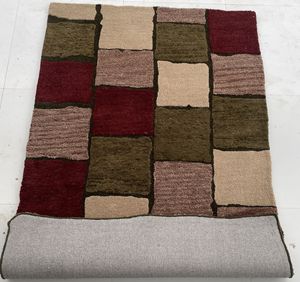Alfombra AISHA FABS SNOW Moderna, Teñida, de Lana, Hecha a Mano, Antideslizante, Gruesa, Abstracta, con Base de Algodón Rectangular para Hogar y Hotel - Product Image 5
