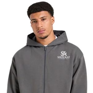 Ensemble de survêtement gris moyen pour homme, sweat à capuche et pantalon de jogging assorti, deux pièces, décontracté, sportswear, streetwear, pull à capuche - Product Image 6