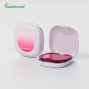 Wholesale Pink Matte <b>Blush</b> Cosmetic Packaging Compartment Cute Single-color Compact Powder 58.5mm MOQ 2000 Premium - Product Image 2