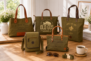 Waxed Canvas Shoulder <b>Bag</b> Leather Handle <b>Tote</b> Water Resistant Portable Handbag for Daily Commuting Vintage Style Canvas <b>Tote</b> <b>Bag</b> - Product Image 6
