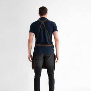 Delantal de Cuero de Grano Completo con Acabado Encerado Rústico, Correa de Hombro Ajustable, Bolsillo Grande, para Hombre Adulto, Casual, para las Cuatro Estaciones - Product Image 4