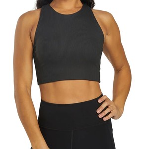 เสื้อชั้นในกีฬาแบบ U-Neck Racerback สำหรับผู้หญิง ระบายอากาศได้ดี แห้งเร็ว เหมาะสำหรับโยคะ ลายสก็อต สไตล์เรียบง่าย รองรับด้านหน้าสูง - Product Image 4