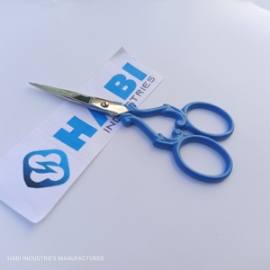 กรรไกรตัดด้ายสีลาเวนเดอร์เข้มใบมีดปลายทื่อแบบมืออาชีพใบมีดสแตนเลส - Product Image 1