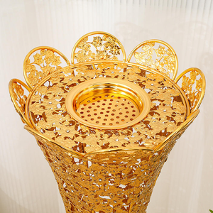 เตาเผากำยานโลหะขนาดใหญ่สไตล์อาหรับสำหรับโรงแรม ห้องนั่งเล่นหรูหรา กลิ่นหอมบาคูร์ กลิ่นไม้จันทน์ - Product Image 3