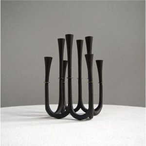 Wholesale Modern <b>Black</b> Metal <b>Candelabra</b> Multi Arm Taper Candle Holder Luxury Home Decor Wedding Table Centerpiece Hospitality - Product Image 1