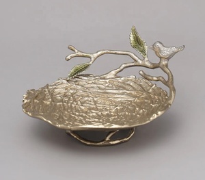 Exquisite Metal Fruit Bowl Decorative Centerpiece Rustic Farmhouse Kitchen Table Accent - Product Image 1