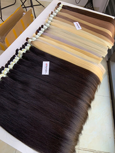 Precio de Fábrica 100g a Granel Cabello Humano Virgen Remy de Vietnam para Extensiones Liso Doble Trama a Máquina en Todos los Colores 60cm - Product Image 3