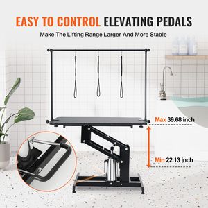 Tavolo Idraulico Professionale da 43 Pollici per Toelettatura Cani di Taglia Media/Piccola, Stazione Regolabile in Altezza per Prodotti per la Toelettatura degli Animali Domestici - Product Image 5