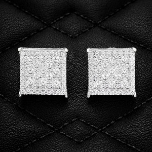 Fine Gold Jewelry <b>Earring</b> 14K Gold Plated Screw <b>Back</b> VVS GRA Certified Moissanite Diamond Stud <b>Earrings</b> for Men and Women - Product Image 1