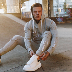 Sweat-shirt à capuche brodé noir pour homme, pull à manches longues, streetwear décontracté - Product Image 4