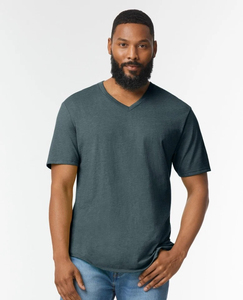 เสื้อยืดคอวีทรงปกติ ผ้าฝ้าย 100% ดีไซน์ล่าสุด แขนสั้น ผู้ชาย สไตล์ลำลอง ผ้าถักเรียบ เสื้อยืดคอวี - Product Image 5