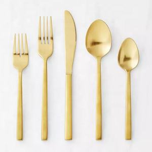 Juego de cubiertos de diseño único, vajilla de diseño con acabado dorado brillante, juego de cubiertos de metal, vajilla para interiores y exteriores - Product Image 3