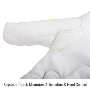 ถุงมือขับรถหนังแพะคุณภาพสูง ป้องกันแรงกระแทกด้วย TPR ทนทาน เหมาะสำหรับทำสวน - Product Image 5