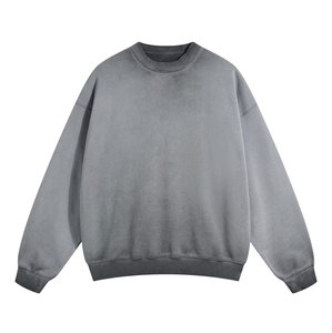 Sweat-shirt unisexe à manches régulières, coupe ample, pull décontracté en coton tricoté uni, idéal pour l'automne, à prix abordable pour hommes. - Product Image 2