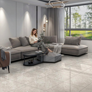 Dinova Brown 600x600mm Glossy Polished Porcelain Tiles Brown Marble Effect Digital Interior Flooring - Product Image 5