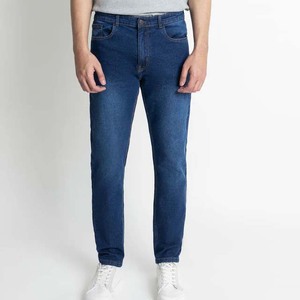 Factory Direct Men's High <b>Waist</b> Straight <b>Jeans</b> Stretch Breathable Casual Pants Medium Solid Denim for Spring Loose Fit - Product Image 4