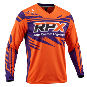 เสื้อเจอร์ซีย์มอเตอร์ครอส RPX แบบสั่งพิมพ์ลายตามต้องการ แขนยาว แห้งเร็ว สำหรับแข่งออฟโรด สีส้มม่วง - Product Image 4