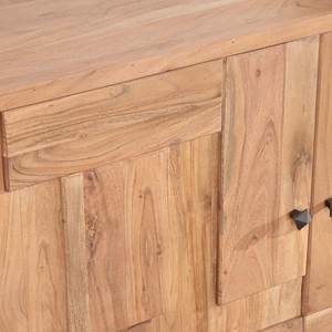 Vandana Autumn Value 2-door <b>sideboard</b> with acacia wood inset fronts Puzzle 120 cm - Product Image 6