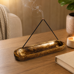 Natural Wooden Incense Ash Catcher <b>Tray</b> | Handcrafted Wooden Incense Stick Holder for Meditation Yoga Aromatherapy Spiritual - Product Image 2