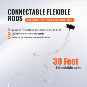 Kit de limpieza de conductos de secadora de 22 piezas y 30 pies, cepillos flexibles de nailon reforzado de 3 tamaños para limpiar conductos y atrapar pelusas - Product Image 5