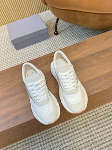 Zapatos de Diseño de Lujo con Logotipo Triangular Personalizado, con Plataforma, Suela Gruesa de Tela, Estilo Casual para Caminar con Cordones para Hombre y Mujer - Product Image 5